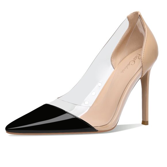 Petit Cadeau Shoes - Petit Cadeau Lenora - Chic and Sexy - Beige/Black